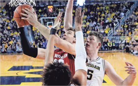  ??  ?? Ethan Happ and Wisconsin have a critical game with Michigan State on Tuesday night.