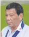  ??  ?? Duterte: Plagued with health rumour