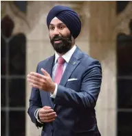  ?? ADRIAN WYLD / THE CANADIAN PRESS FILES ?? Raj Grewal announced he would resign as Liberal MP, but is now considerin­g keeping his seat.