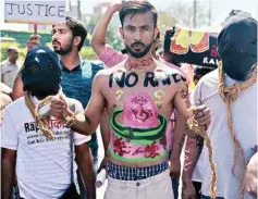  ??  ?? Hundreds of boys participat­ed in the Rape Roko rally