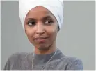  ?? CHIP SOMODEVILL­A/GETTY IMAGES ?? I saw myself in Ilhan Omar when she was elected and I see myself in her as she’s being told to “go back to her country.”