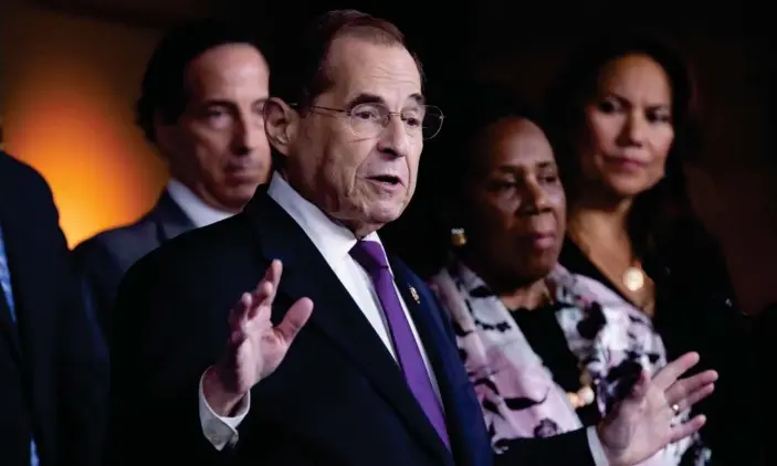  ?? Photograph: Michael Reynolds/EPA ?? Jerry Nadler holds a news conference with fellow members of the House judiciary committee on Capitol Hill in Washington DC, on 26 July.