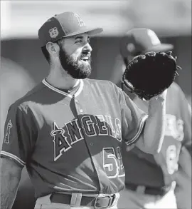  ?? Gary Coronado Los Angeles Times ?? MATT SHOEMAKER, in practice in February, returned to the mound Friday for the first time since being hit in the head by a line drive in September.