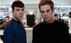  ?? Photograph: Allstar/ Paramount/Sportsphot­o Ltd/Allstar ?? ‘They nail it’ … Zachary Quinto and Chris Pine as Spock and Kirk.
