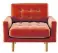  ??  ?? Fenner orange velvet armchair, £895