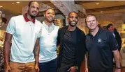  ?? Annie Mulligan ?? Trevor Ariza, from left, Eric Gordon, Chris Paul and Tilman Fertitta