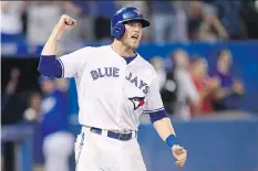  ?? FRANK GUNN/THE CANADIAN PRESS ?? Victoria-born Michael Saunders is back in the Jays organizati­on after signing a minor-league deal Wednesday.