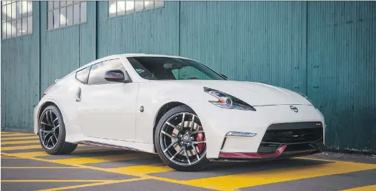  ?? NICK TRAGIANIS/DRIVING ?? The 2018 Nissan 370Z Nismo is an old-school mechanical drive that some people will absolutely love, while others may just wonder where all the cool gadgets are.