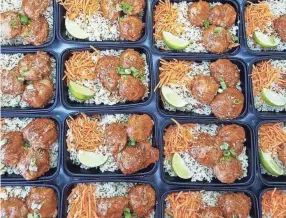  ?? AMPLIFIED MEAL PREP ?? Meals for Amplified Meal Prep, a healthy meal delivery service in Memphis.