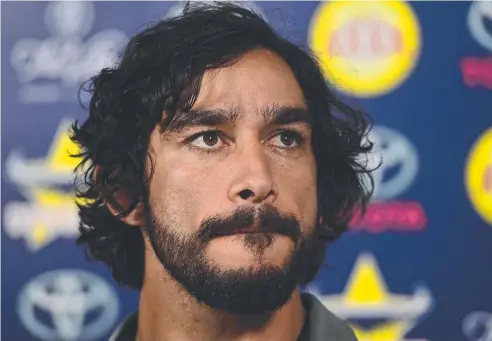  ??  ?? SHATTERED: Johnathan Thurston will be missed when the Cowboys play South Sydney in Cairns on July 16. Picture: EVAN MORGAN