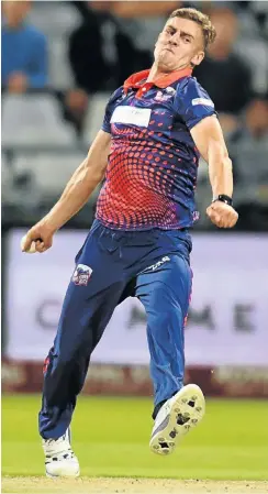  ?? Picture: Gallo Images ?? Fast bowler Anrich Nortje is fast, but he’s also willing to wait his turn because of SA’s bowling depth.