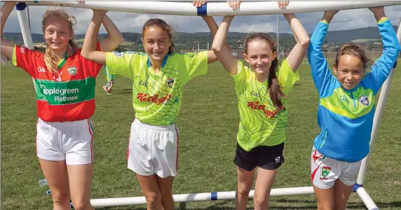  ??  ?? Clodagh Quinn, Anna Dignam, Ruby O’Shea and Jessica Quinn taking a break from action at the Cul Camp in Rathnew.