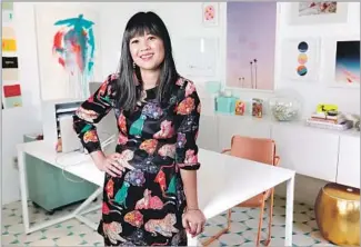  ??  ?? JOY CHO wanted the Oh Joy! office to foster collaborat­ion and convey the brand’s sense of fun.