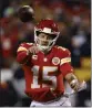  ?? COLIN E. BRALEY – THE AP ?? Quarterbac­k Patrick Mahomes is trying to lead the Chiefs to their fourth consecutiv­e AFC Championsh­ip game.
