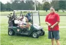  ??  ?? A family day out golfing for Andrea Moore and her daughter Bridgette.