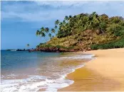  ??  ?? Secluded: Beach at Canacona, South Goa