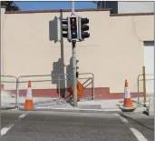  ??  ?? The Irishtown pedestrian crossing.