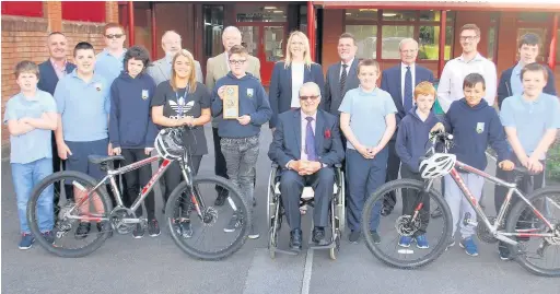  ??  ?? Ysgol Bryn Castell pupils really embraced the Big Pedal challenge, which encouraged them to travel to school in a more active way