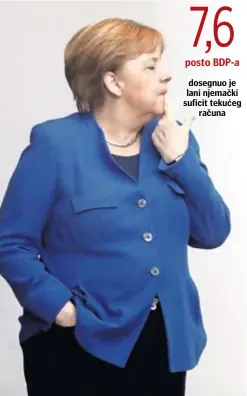  ?? REUTERS ?? Kancelarka Angela Merkel