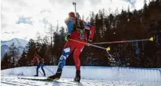  ?? Foto: Sven Hoppe, dpa ?? Die deutschen Biathleten Weltcup in Ruhpolding. sind nach Krankheit und Verletzung wieder fit für den
