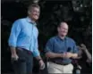  ?? CRAIG RUTTLE—ASSOCIATED PRESS ?? Sen. Jeff Flake, R-Ariz., left, and Sen. Chris Coons, D-Del., stand together as they address festival participan­ts during the 2018Global Citizen Festival Saturday, Sept. 29, 2018, in New York.