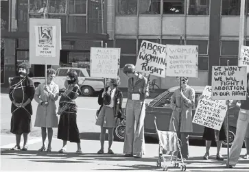  ??  ?? A 1978 proabortio­n protest in Christchur­ch, from artist Jane Zusters’ book, Where Did You Go To My Lovelies?