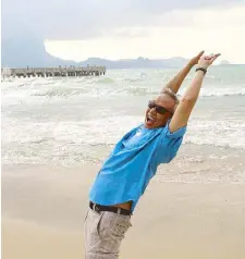  ??  ?? Author Jim Paredes at the Lio Beach in El Nido Palawan