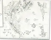  ?? ?? » A hand-drawn map of the world of Ultima Online.