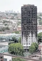  ??  ?? The remains of Grenfell Tower