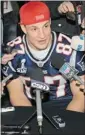  ?? Scott Halleran, Getty Images ?? Rob Gronkowski’s sore left ankle is the focus of much attention in Indianapol­is.