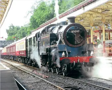  ?? BS4G ?? No. 80097 awaits departure from Bury Bolton Street station on August 7.