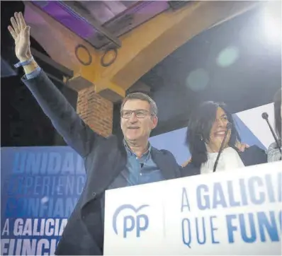  ?? Carlos Castro / Europa Press ?? Núñez Feijóo, ayer en Lugo, durante un acto de campaña del Partido Popular.