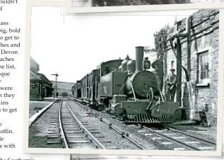  ?? BERNARD WHICHER/ RAIL ARCHIVE STEPHENSON ?? Left: Baldwin 2-4-2T No. 762 Lyn pauses for water at Blackmoor Gate station with a Barnstaple­lynton train, circa 1927. The station building, together with Woody Bay and Lynton, were built by Jones Bros of Lynton, which expected to win the contract to build the whole line.
