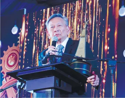 ?? SUNSTAR FOTO / ALLAN CUIZON ?? ‘EVERYTHING IS A GIFT’. For CCCI’s Entreprene­ur of the Year Mario King, the value of gratitude should be enhanced among young entreprene­urs .