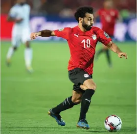  ?? /Visionhaus ?? Mohamed Salah of Egypt during the 2019 Africa Cup of Nations Group A match against DR Congo in Cairo.