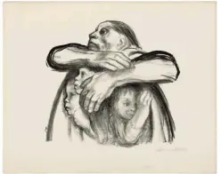  ?? Foto: epd/Käthe Kollwitz Museum Köln ?? »Saatfrücht­e sollen nicht vermahlen werden« – Käthe Kollwitz bezeichnet­e die 1941 entstanden­e Arbeit als ihr Testament.