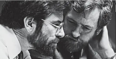  ?? Picture: TIMES NEWSPAPERS ?? Close: Jeremy Corbyn with Gerry Adams in London