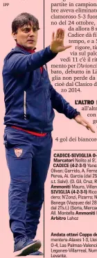  ?? IPP ?? Vincenzo Montella, 43 anni, all’esordio ieri col Siviglia: sabato lo aspetta il derby con il Betis