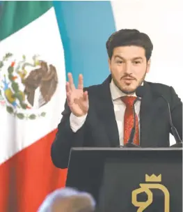  ?? LEONEL ROCHA ?? El gobernador Samuel García reflexionó sobre lo que considera está mal en el federalism­o mexicano.