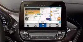  ??  ?? Navigation aus der Community: Fords „Sync 3“-System unterstütz­t nun unter anderem auch die Zielführun­g per Waze-App.