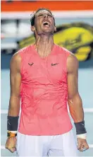  ??  ?? Rafael Nadal celebrates.