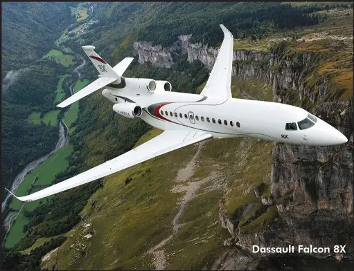  ??  ?? Dassault Falcon 8X