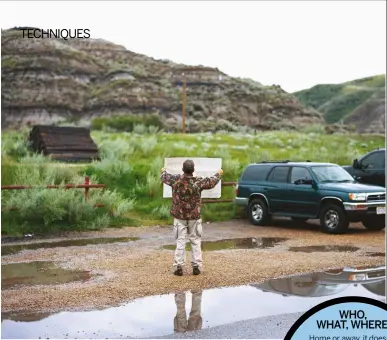  ??  ?? Above
SHOOT A STORY Kyler shot this image of a man looking for dinosaur bones in Alberta, Canada, 2015