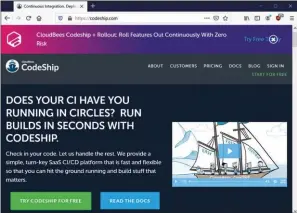  ??  ?? Codeship ( https:// codeship. com) offre aux développeu­rs des options de Cloud simples afin d’accélérer le développem­ent.