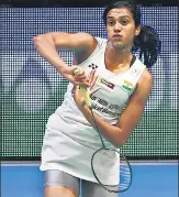  ?? AFP ?? ▪ PV Sindhu lost 1121, 1021 to China’s Gao Fangjie.