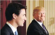  ?? SEAN KILPATRICK / THE CANADIAN PRESS FILES ?? Prime Minister Justin Trudeau will meet with U.S. President Donald Trump in Washington Wednesday. Former prime minister Stephen Harper is also in town.