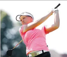  ?? STACY REVERE/GETTY IMAGES ?? Canada’s Brooke Henderson is more interested in the $5-million U.S. Open purse than talking about Donald Trump.