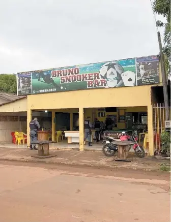  ?? ANDERSON HENTGES/REPRODUÇÃO G1 ?? Bar Bruno Snooker, onde uma dupla matou sete pessoas na cidade de Sinop, Mato Grosso