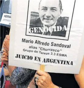  ?? AFP. ?? Represor. El rostro de Mario Sandoval, durante una marcha en 2014.