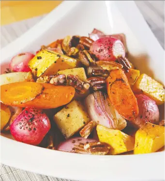  ?? PHOTOS: ATCO BLUE FLAME KITCHEN ?? Roast a variety of root veggies for a colourful and delicious dish.